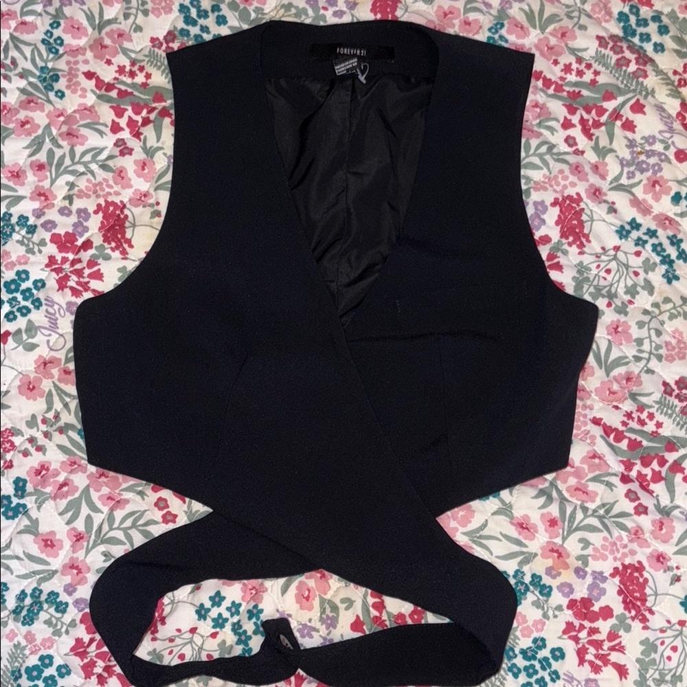 Forever 21 Black Wrap Vest